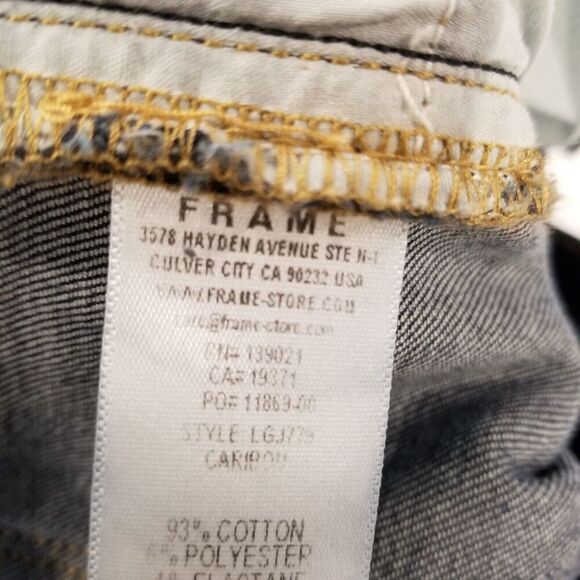 Frame Women Le Garcon Jeans Size 34 Blue Mid Rise Denim Ankle - Picture 8 of 9